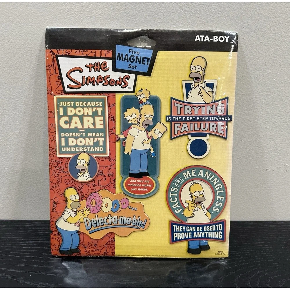 VTG Y2K‎ Simpson Mixed Lot - Collectable 5 Magnet Sheet & Puffy Stickers READ